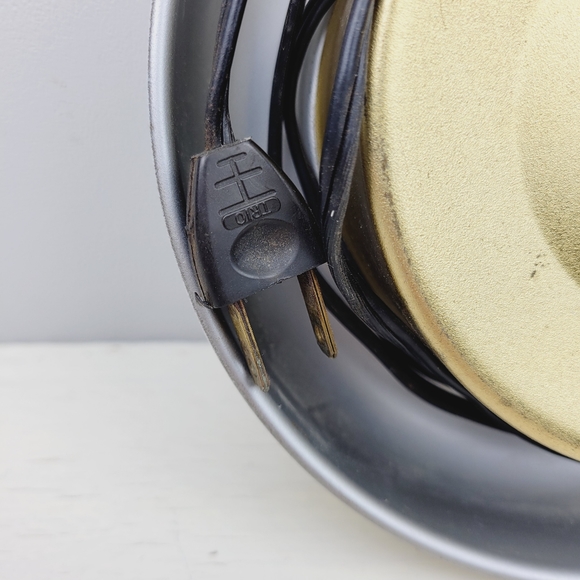 Vintage Verichron Metal Wall Clock Hand Painted w/ Original Cord Tested Working - Picture 9 of 10